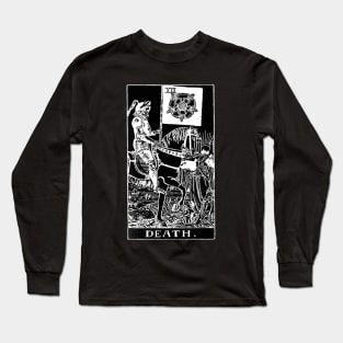 DEATH Tarot Card vintage retro illustration gothic Long Sleeve T-Shirt